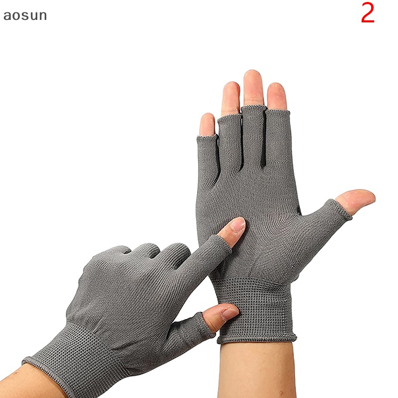 Aosun nylon thoáng khí găng tay màn hình cảm ứng nửa ngón găng tay toàn ngón găng tay ngoài trời găng tay mỏng hung shoog mitten en