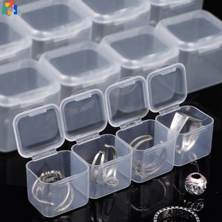 Hộp đựng đồ vuông nhỏ hộp đựng có nắp bông tai bằng nhựa trong suốt nhẫn đựng đồ trang sức hộp đựng đồ trang sức nhỏ
