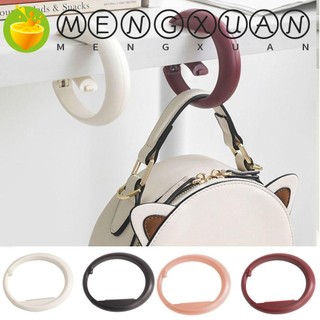 Mengxuan portable bag hook, punch-free plastic handbag hanger, fashion foldable multi-function seamless table edge hook dormitory