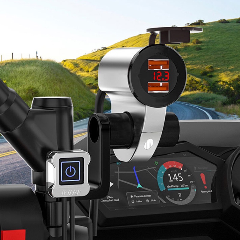 Gương chiếu hậu giá đỡ mở rộng giá đỡ bằng nhôm allyue gps kẹp điện thoại di động giá đỡ xe đạp bộ chuyển đổi giá đỡ phụ kiện xe máy yue