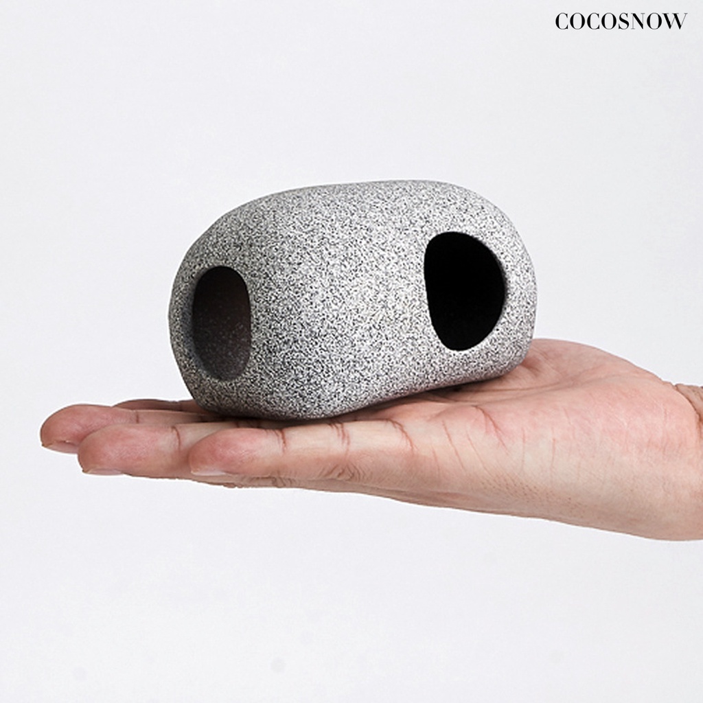 Hang đá mịn cạnh trang trí bể cá bằng đất sét ẩn cá nhà đá trang trí bể cá