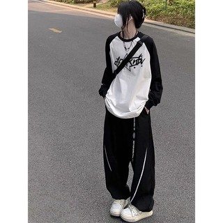 NRVP Mới 100% cotton dài tay áo thun nữ lỏng nhân quả cổ tròn oversize thương hiệu địa phương tees