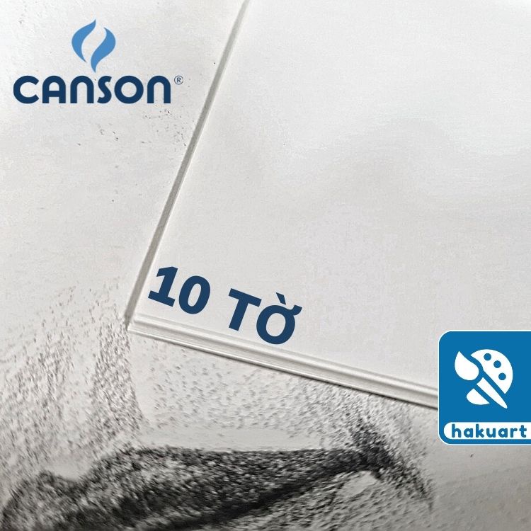 Giấy vẽ CANSON Hàn 110gsm vân ngang vẽ hình hoạ, chân dung - Họa Cụ Hakuart