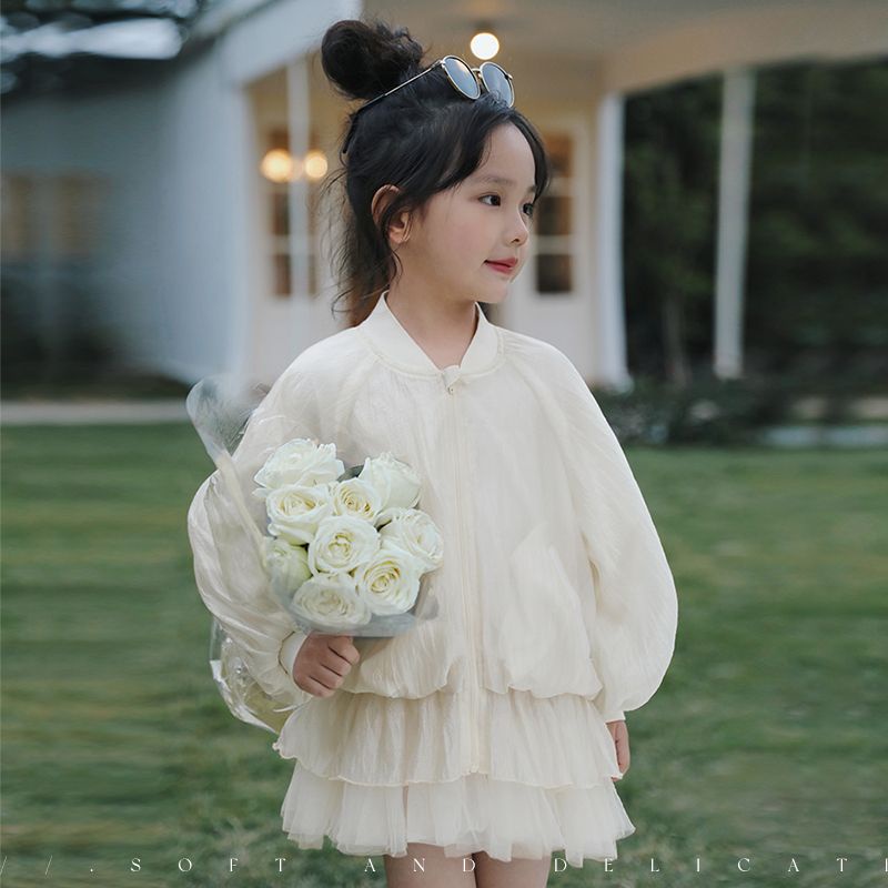 Váy cho bé gái 2023 trẻ em mới thời trang váy vải tuyn công chúa màu hồng