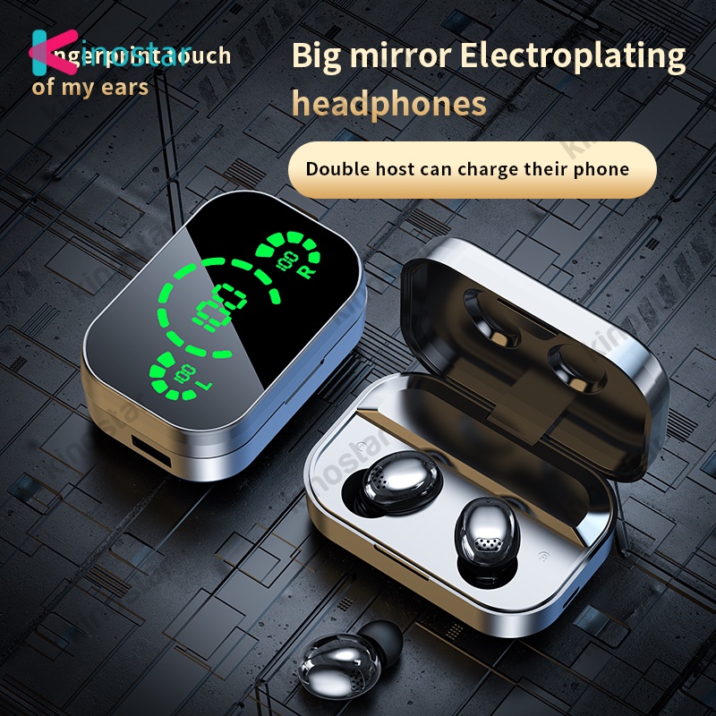 Yd04 Tai Nghe Bluetooth Không Dây Tws Màn Hình Led Hiển Thị Kỹ Thuật Số Thông Minh Loại Bỏ Tiếng Ồn Tai Nghe In-ear Tích Hợp Vân Tay Tai Nghe Thể Thao Pk M9 .