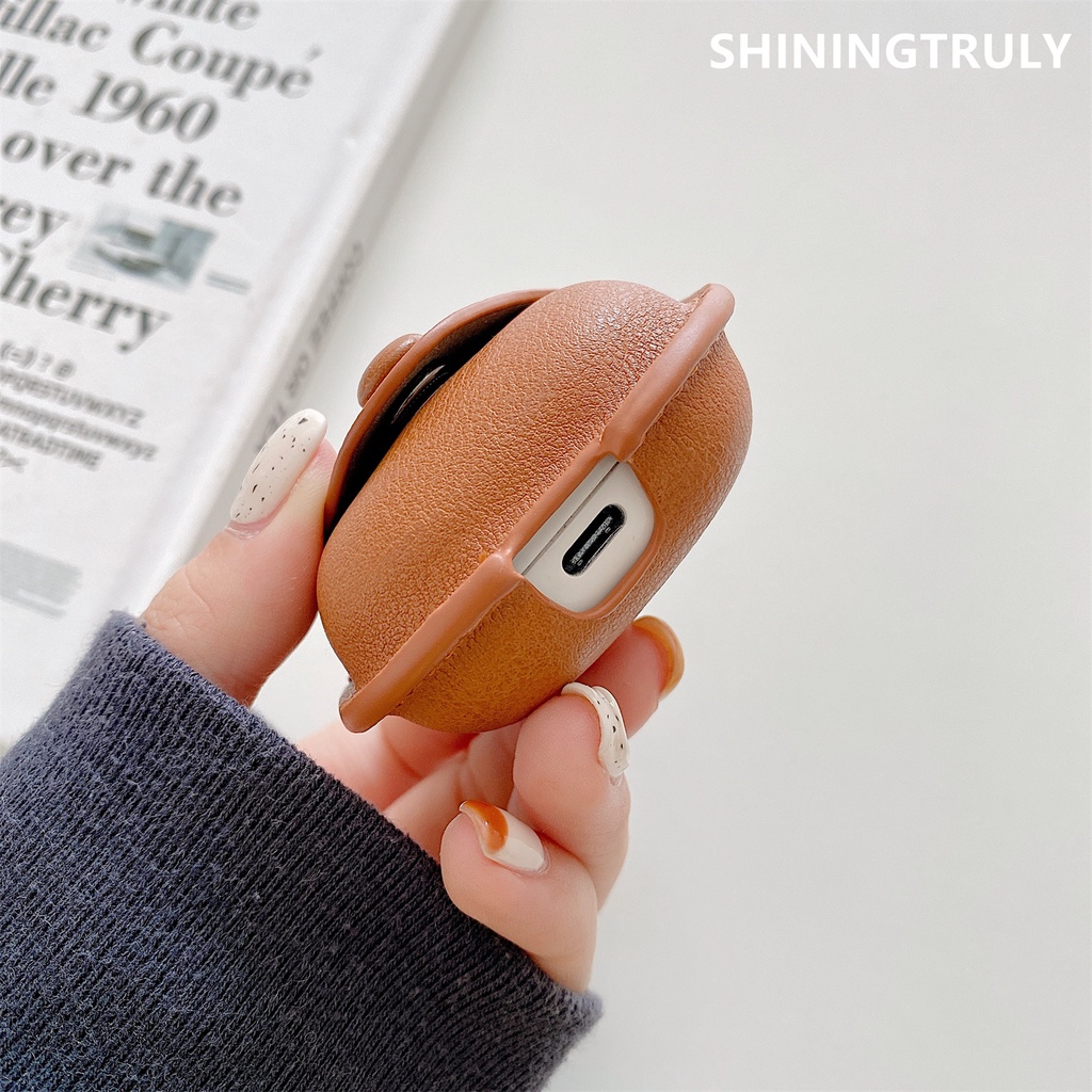 Sang Trọng Vỏ Da Bảo Vệ Hộp Sạc Tai Nghe samsung galaxy buds fe pro / buds live / galaxy buds 2 / buds 2 pro Có Móc Khóa