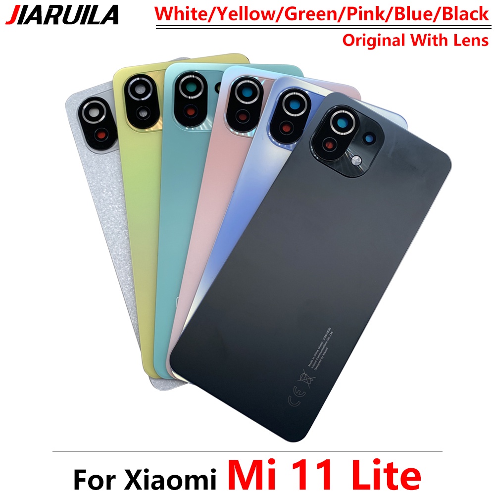 100% nguyên bản dành cho pin xiaomi mi 11 lite nắp lưng kính phía sau thay thế cửa sau miếng dán nhà ở