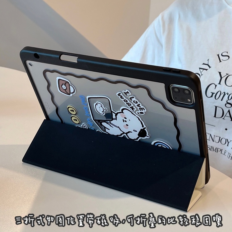 Phim hoạt hình con chó con dễ thương máy tính bảng silicone mềm chống sốc cho ipad mini 6/5 ipad 9,7 5 6th air 3/4/5 ipad 10,2 7th/8/9/10 pro 11 inch 2022 ipad pro 2021 2020 giá đỡ ipad