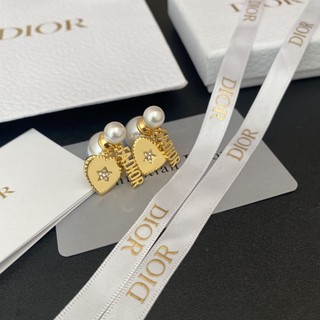 Khuyên Tai Tròn Khắc Chữ dior Bằng Thép titanium Cho Nữ