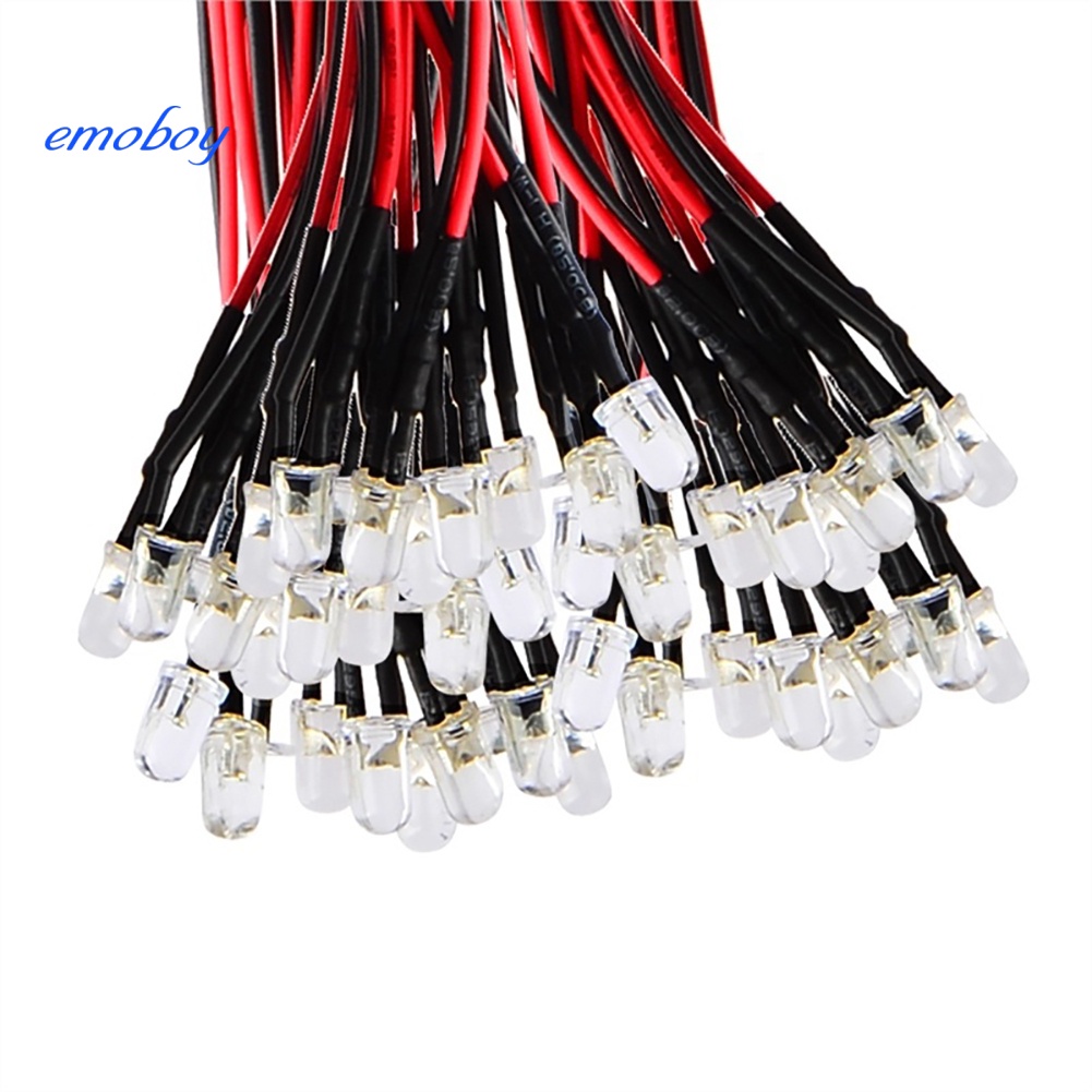 Emoboy 10 cái 20 cm 3mm / 5mm đèn led cáp bóng đèn điốt phát ra dc có dây pre-wired