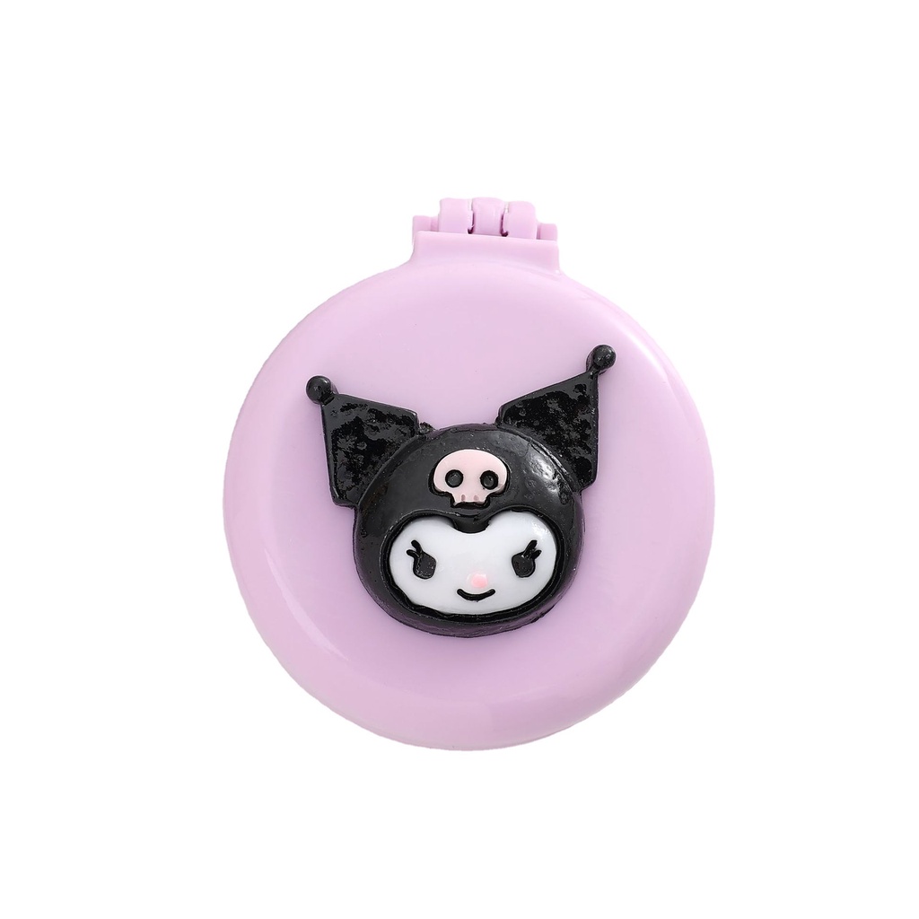 Sanrio Lược Chải Tóc Dạng Gập Tích Hợp Gương Trang Điểm Họa Tiết Hoạt Hình melody cinnamoroll Dễ Thương Tiện Dụng h0003