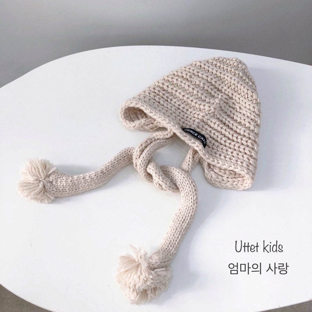 MŨ LEN VÀNH 52CM PHONG CÁCH HÀN QUỐC CHO BÉ GÁI VÀ BÉ TRAI