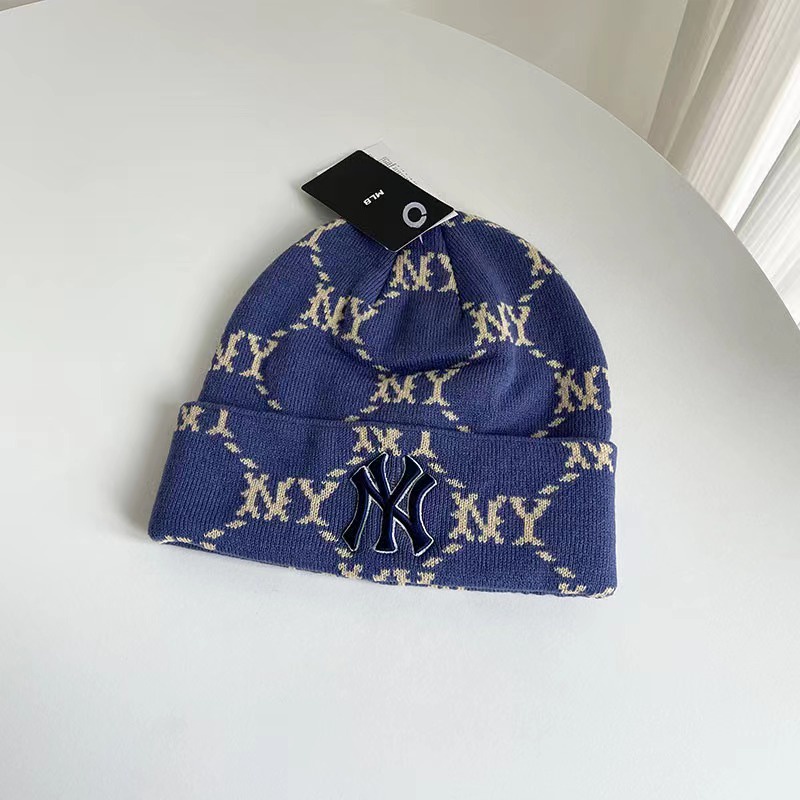 Thời trang mùa đông phụ nữ đàn ông ny b beanies mũ dệt kim mùa thu nữ mũ bonnet unisex mũ ấm