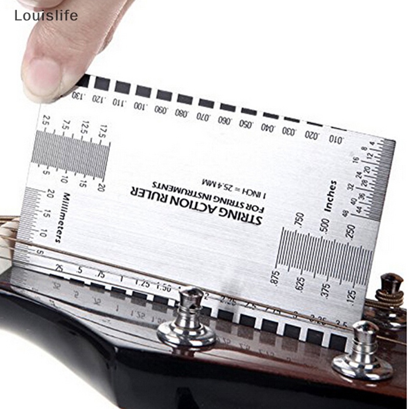 Louislife steel string action gauge ruler guide setup đo luthier cho guitar bass wsd