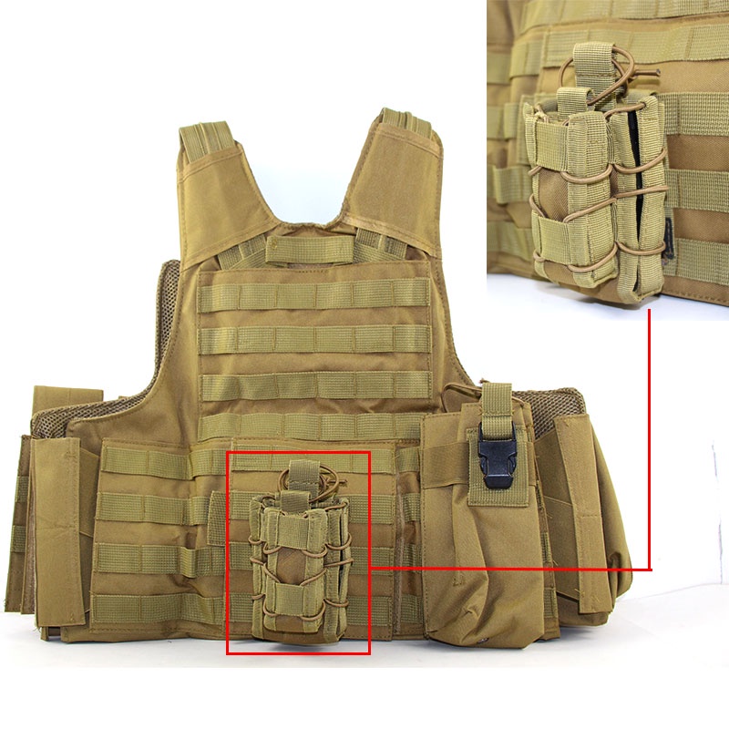 Luc duplex bộ phụ kiện molle vest đa chức năng edc toolkit 5.56 túi đi lại cho g17 / g19 / m4 / m14 / m16 ar-15 edc toolkit túi phụ kiện molle đa chức năng