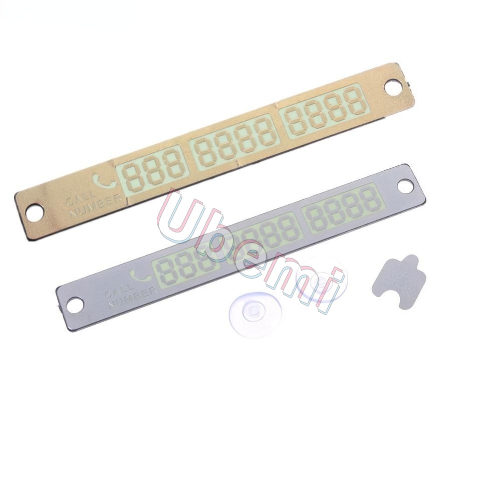 2023 phong cách ô tô thời trang số điện thoại nhãn dán thẻ ban đêm phát sáng tạm thời thẻ đậu xe ô tô tấm hút thẻ số điện thoại