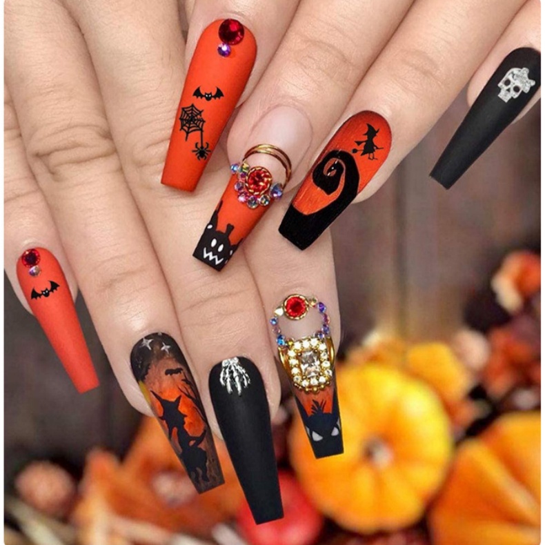 Halloween cartoon ghost series girls 'hình dán móng tay và trang trí nghệ thuật móng tay
