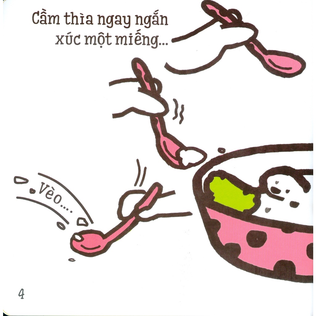 Sách Ehon Kĩ Năng Sống - Tập 21 - Miu Miu Tự Lập - Xúc Cơm Ăn