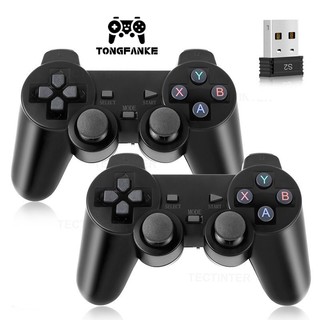 2 pcs 2.4ghz wireless gamepad bộ điều khiển trò chơi điều khiển kép usb joystick cho điện thoại android / pc / ps3 / tv box