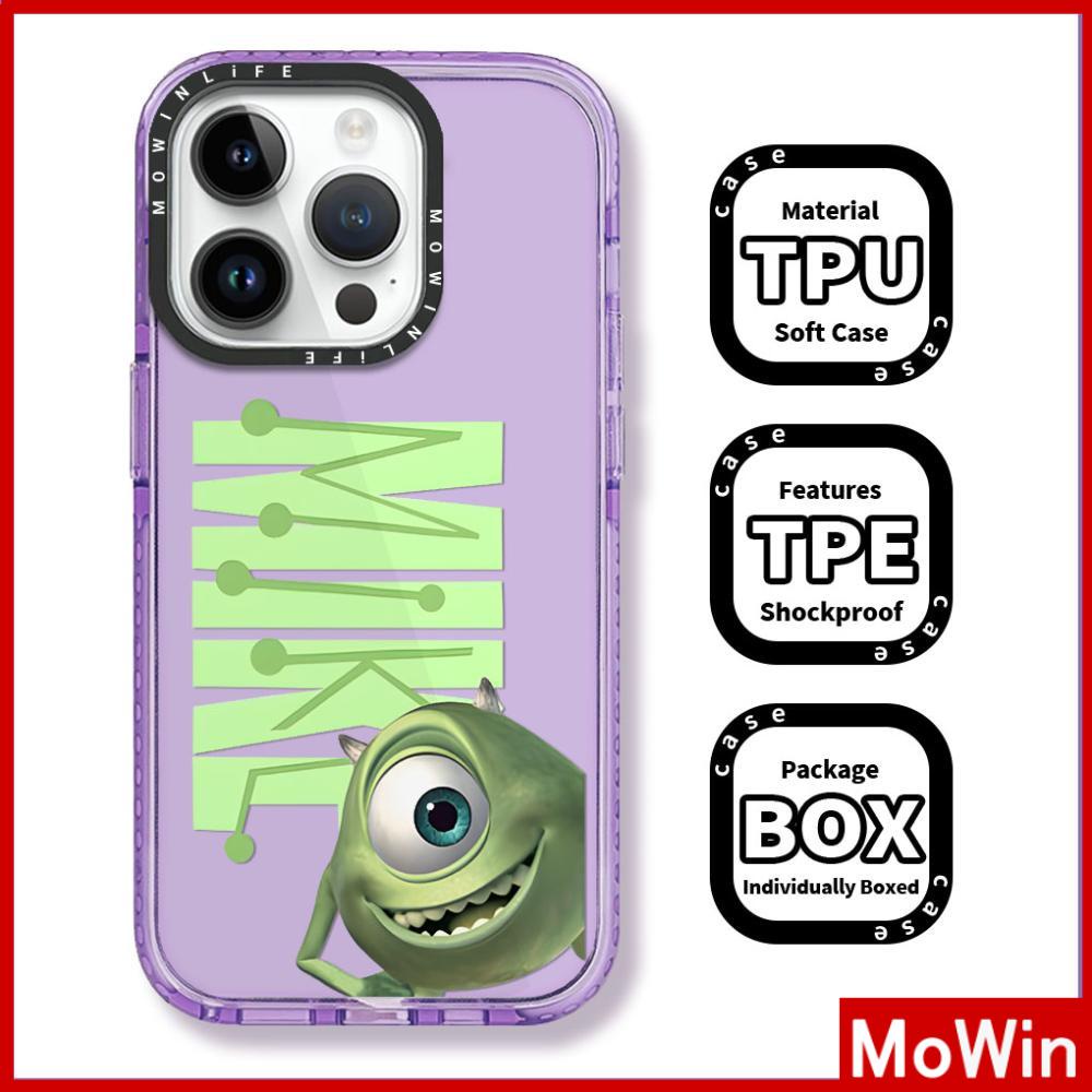 Ốp lưng iPhone 14 Pro Max Ốp Lưng iPhone Soft Case Clear Case Dày Chống Sốc Khung Bảo Vệ Máy Ảnh Màu Tím Hoạt Hình Cổ Điển Đôi Mắt To Tương Thích Với iPhone 13 Pro Max 12 Pro Max 11 XR