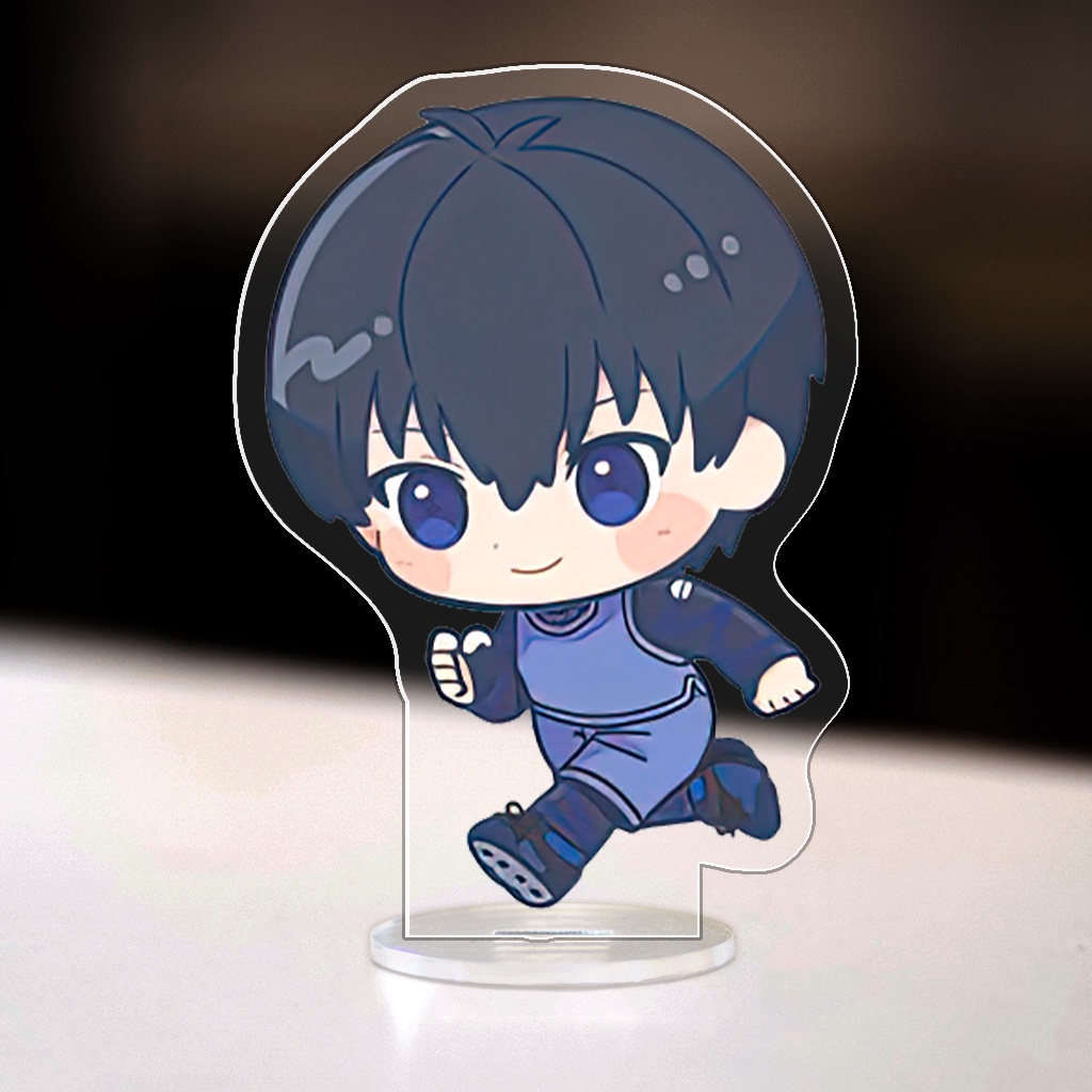 Mô hình đứng standee bằng arcrylic Blue Lock Chigiri Isagi Bachira Yoichi Anime Chibi decor góc học tập để bàn cao 8cm