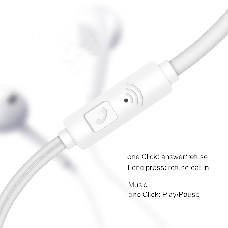 Tai nghe r12 tai nghe in-ear có micrô tai nghe và điều khiển âm lượng cho tai nghe oppo realme huawei đầu cắm 3,5 mm