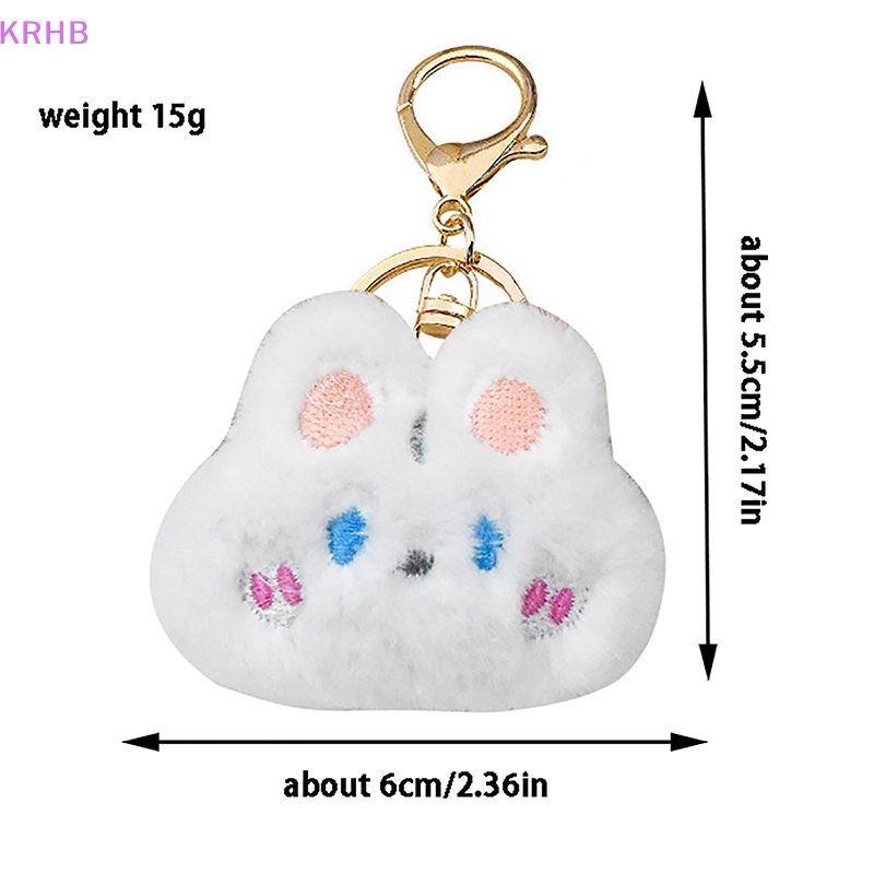 Krhb kawaii thỏ sang trọng búp bê ếch dễ thương búp bê sang trọng đồ chơi thú nhồi bông móc khóa mặt dây chuyền túi trang trí cho bé gái quà tặng trẻ em mới