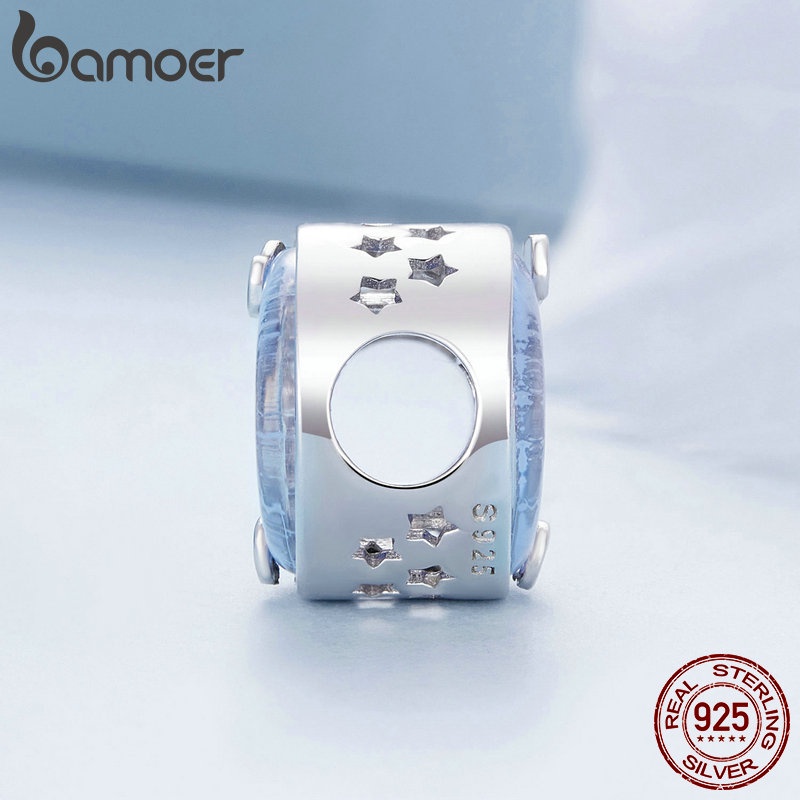 Bamoer Mặt Dây Chuyền Bạc sterling 925 Hình Trăng Sao