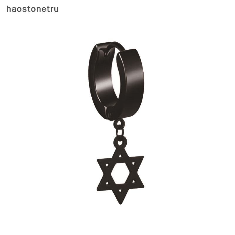 Ru gothic đen thép không gỉ kẹp tai multi-shape mặt dây chuyền bông tai cho nam giới phụ nữ punk ear hoop trang sức thời trang n