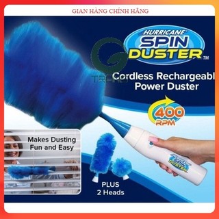 Chổi quét bụi tích điện, chổi lau bụi bằng điện spin duster - chổi quét, lau bụi xoay tròn