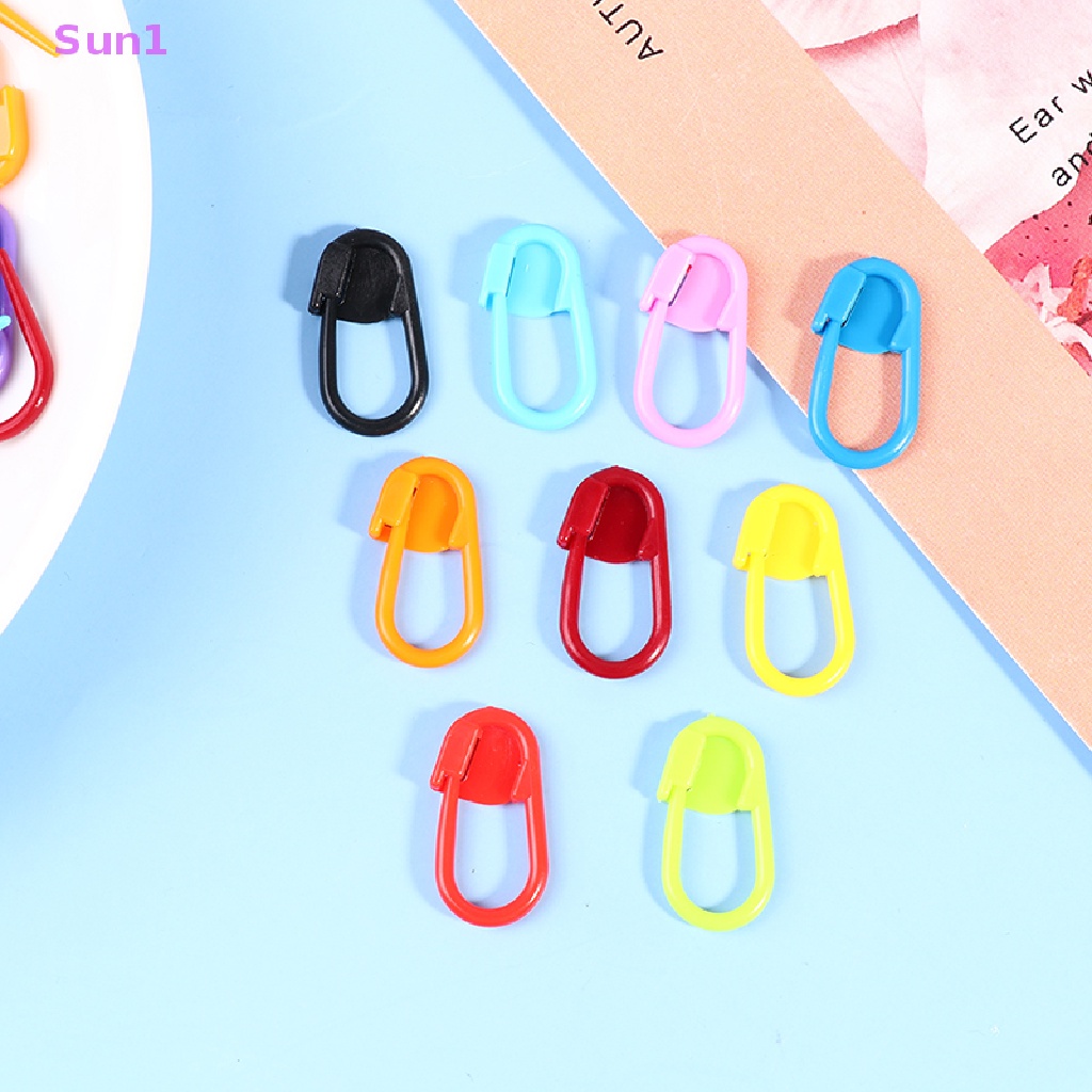 Set 1 / 100 Ghim Đan Len Bằng Nhựa Nhiều Màu Sắc