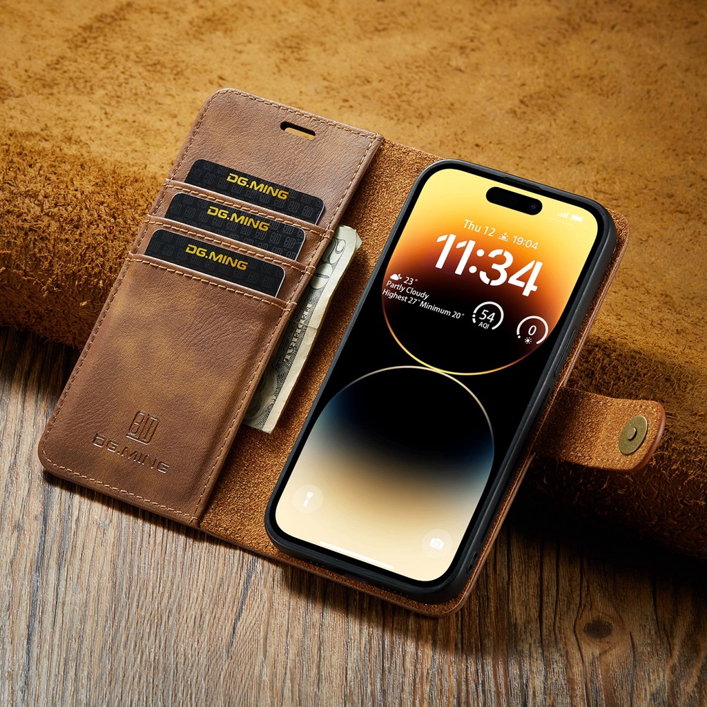 Ốp Điện Thoại Da Gập Nam Châm 2 Trong 1 Dành Cho iPhone 14 Plus 13 12 Pro Max