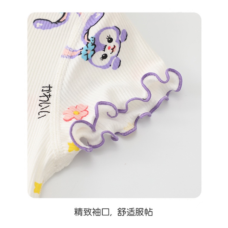 Bộ Đồ Ngủ Ngắn Tay Bằng Lụa Mát Thời Trang Mùa Hè Dành Cho Bé Gái 90-160CM