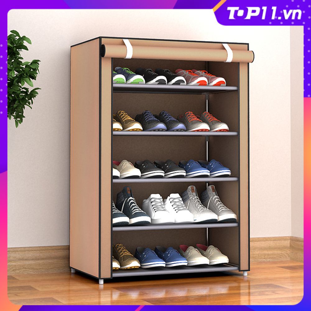 Kệ Sắp Xếp Giày 4/5/6 Tầng, Kệ Sắp Xếp Tủ Quần Áo, Kệ Đựng Đồ, Bằng Vải Không Dệt, Dễ Lắp Ráp, Chống Bụi Top11.vn