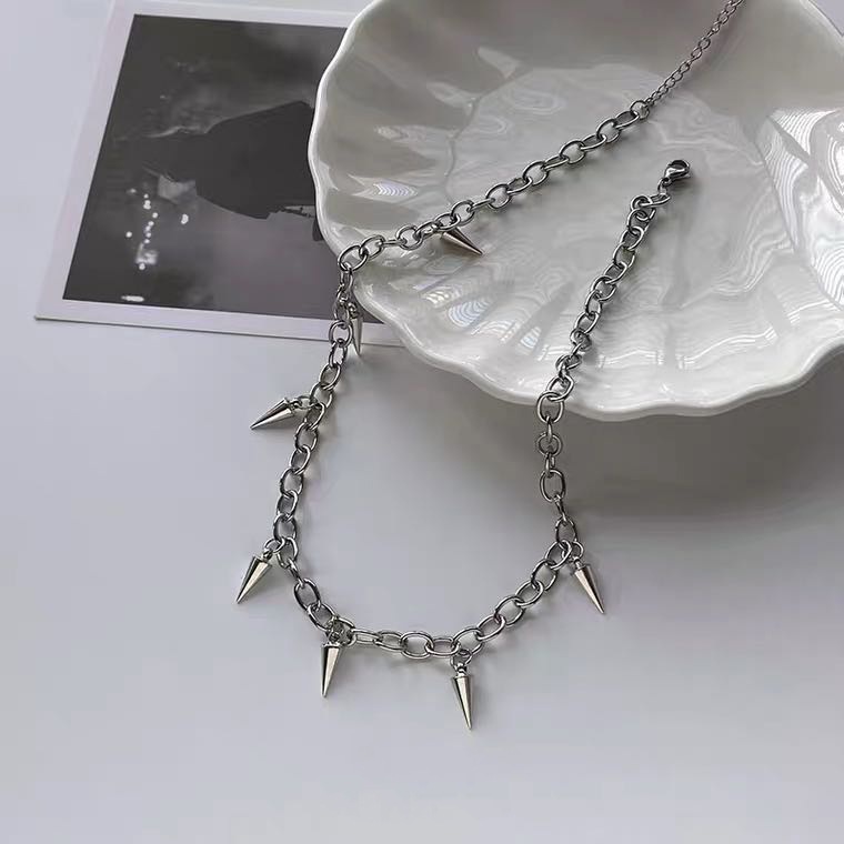 Vòng Cổ Choker Thiết Kế Tua Rua Phong Cách Gothic Punk Cho Nam Và Nữ