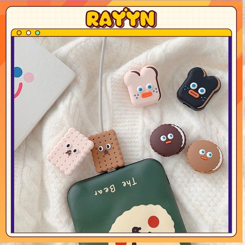 Vỏ bảo vệ cáp dữ liệu Bánh mì dễ thương Đám mây Quái vật nhỏ Phim hoạt hình-RA