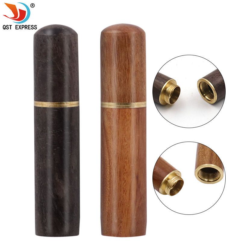 3 / 25 Ống Tiêm Kim Khâu Bằng Gỗ Hồng Mộc / Gỗ Mun Thủ Công DIY Giá Đỡ
