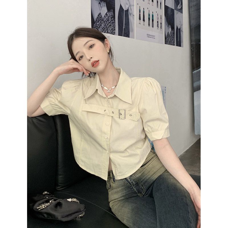 Áo Kiểu Tay Phồng Thiết Kế Độc Đáo Thời Trang Mùa Hè Hàn Quốc Cho Nữ