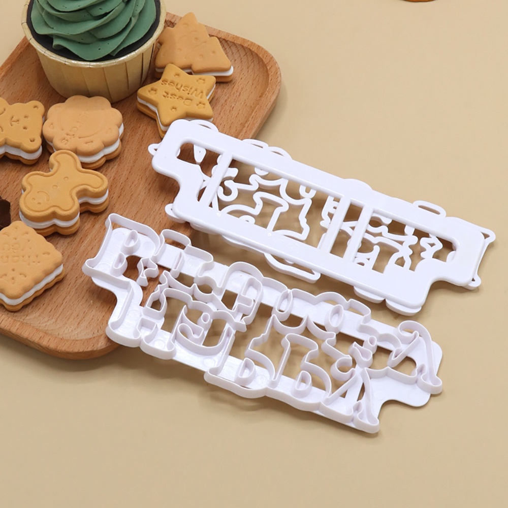 Khuôn Cắt Tạo Hình Chữ Happy Birthday / Trái Cây / Bánh Quy Độc Đáo Trang Trí Bánh Kem