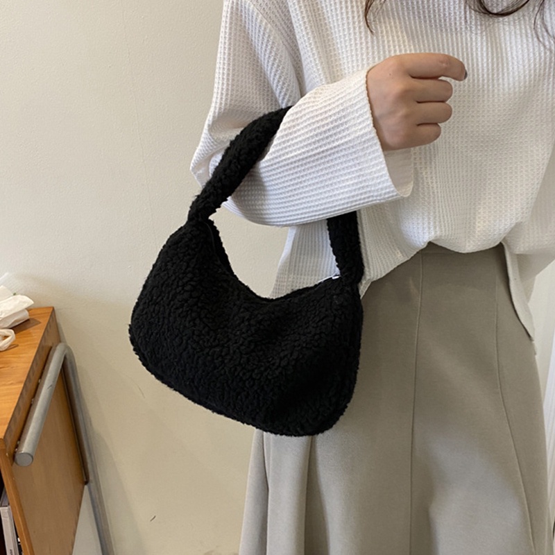 Túi Xách Lông Nhung Mềm Mại Thiết Kế Đơn Giản Thời Trang Cho Nữ