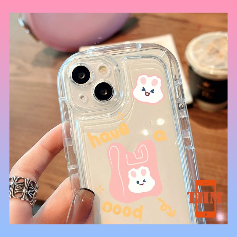 ốp lưng iphone xà phòng thỏ trắng túi, vỏ mềm trong suốt giảm chấn Cho Iphone 6 / 6S / 6splus / se / 7 / 7plus / 8 / 8plus / X / xs / xsmax / 11 / 12 / 13 / 14 / Plus / pro / pro max-408
