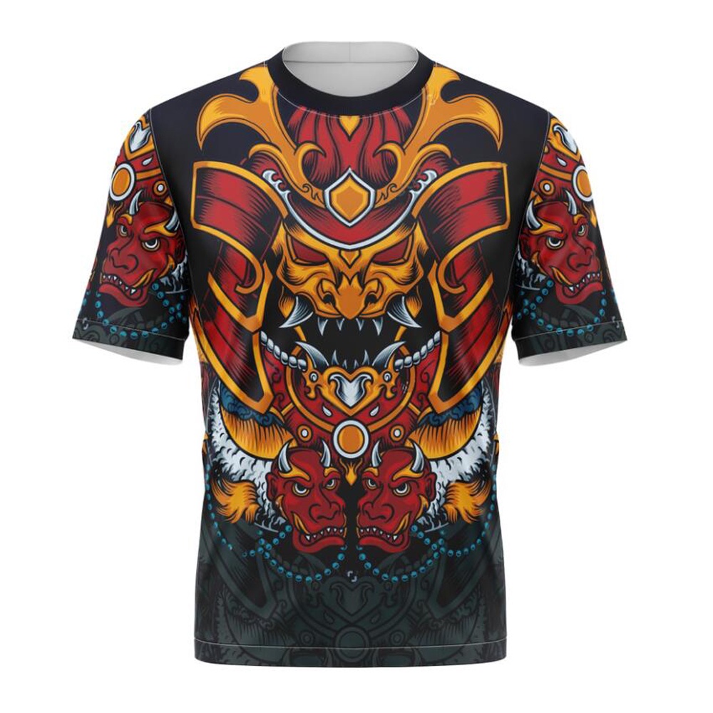 Áo Thun Ngắn Tay Thoáng Khí In Hình Xăm 3d Phong Cách Harajuku Nhật Bản