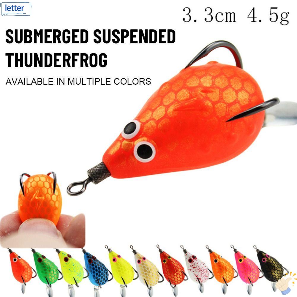 Mồi Câu Cá Giả Bằng Cao Su Hình Chú Ếch Sống Động