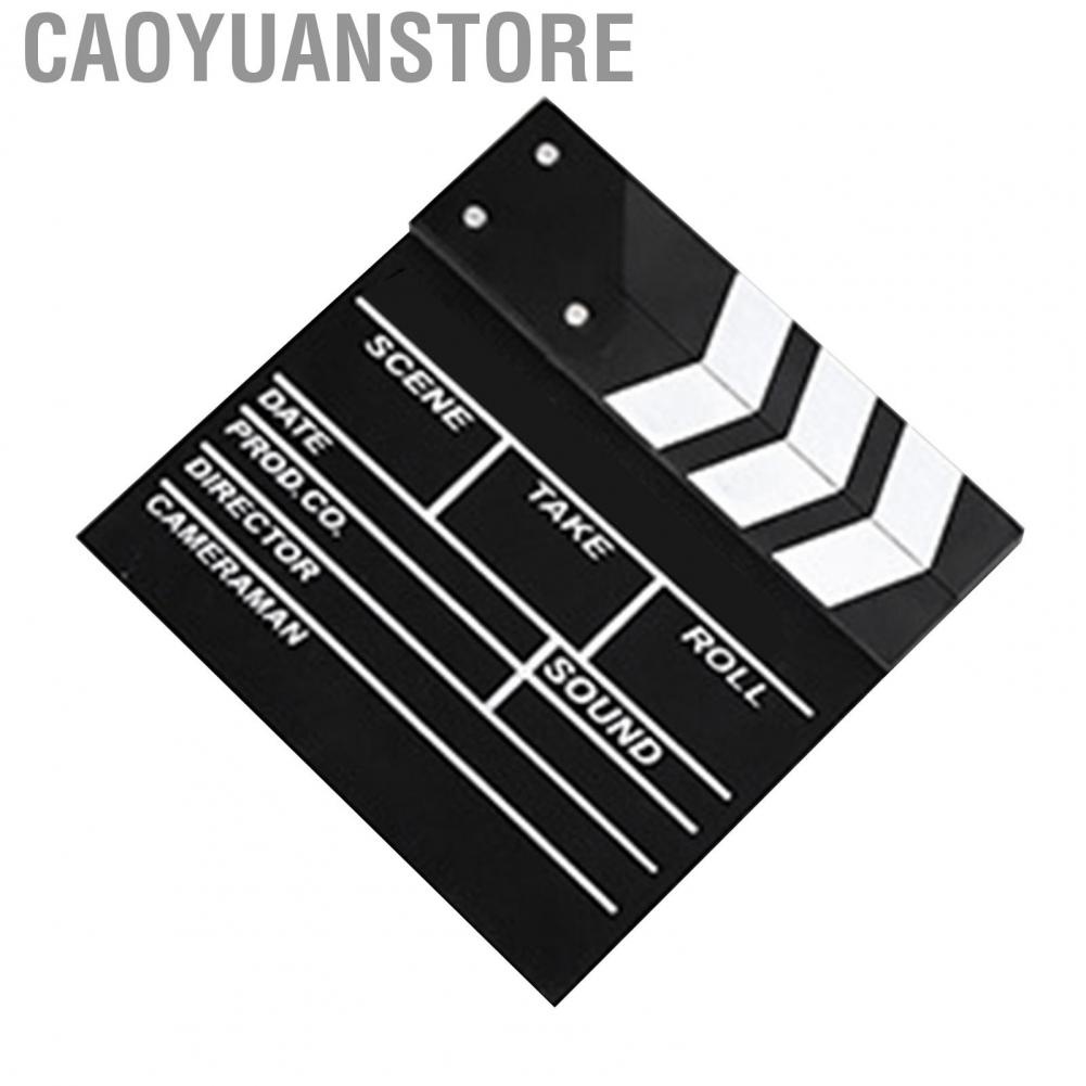 Caoyuanstore Movie Clapper Board  Film Clap Wooden Black 20 X 20cm Durable for Director Decoration