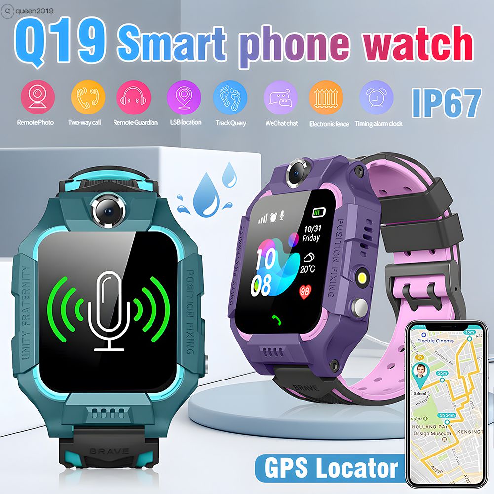 Đồng Hồ Thông Minh Cho Trẻ Em Thiết Bị Theo Dõi Gps Tuổi Teen Gọi Là Sos Camera Chống Nước Queen2019