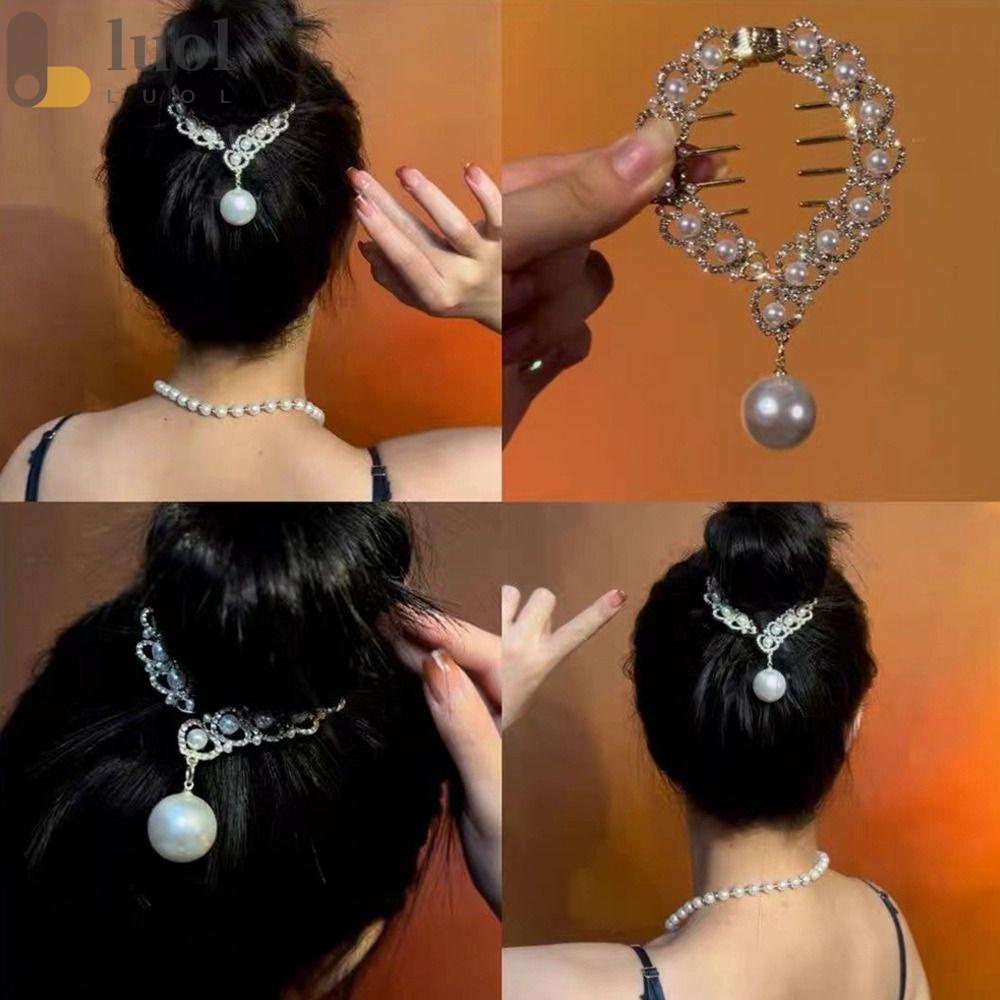 Luol Kẹp Đầu Nữ Thanh Lịch|Kẹp Tóc Bằng Kim Loại Kiểu Dáng Thời Trang