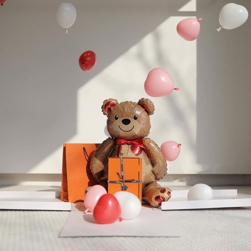 Bóng gấu nâu, gấu Teddy trang trí sinh nhật
