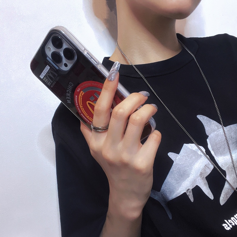 Ốp Điện Thoại Silicon Tpu Mềm Trong Suốt Họa Tiết Thời Trang Bảo Vệ Ống Kính Máy Ảnh Cho iphone 14 13 Pro Max 12 11