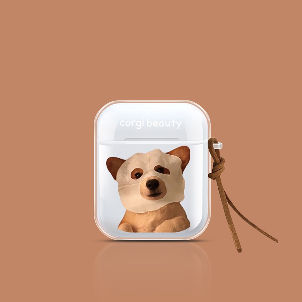 Vỏ Bảo Vệ Hộp Sạc Tai Nghe Airpods 1 2 3 Pro 2 Bluetooth Không Dây Chất Liệu Silicon Cứng Hình Chú Chó Đeo Mặt Nạ Sáng Tạo