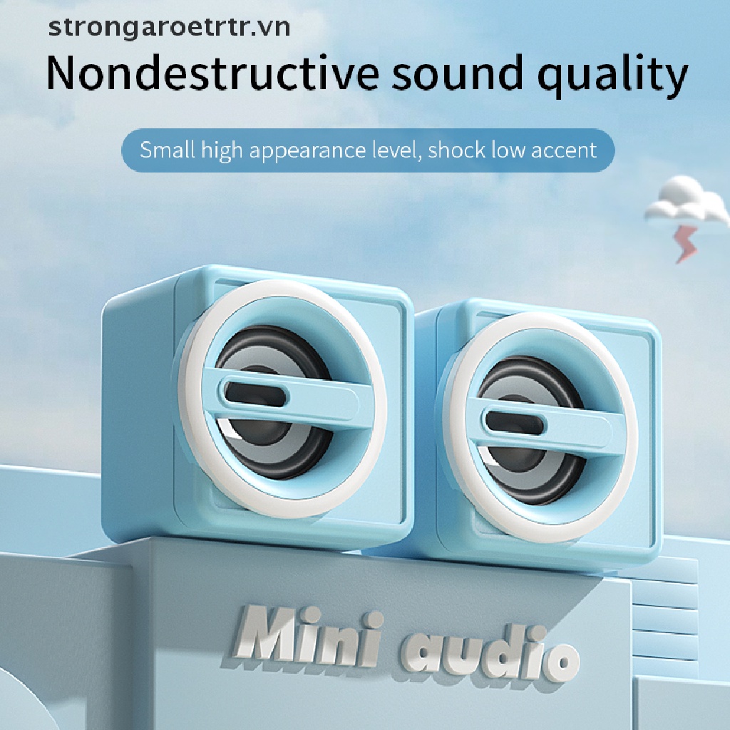 Loa Máy Tính K1 Mini Có Đèn LED Và Kết Nối Bluetooth Cho Điện Thoại / Máy Tính